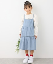 【KIDS】デニムティアードワンピース