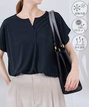 カットジョーゼットスキッパートップス