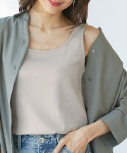 ラメテレコタンクトップ