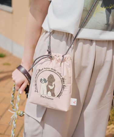 【DOG】【comif(コミフ)×ROPE' PICNIC】刺繍お散歩ショルダーバッグ