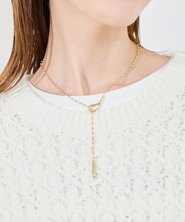 デザインボールチェーンＹ字ショートネックレス