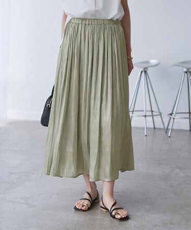 シャイニーリラックスプリーツスカート