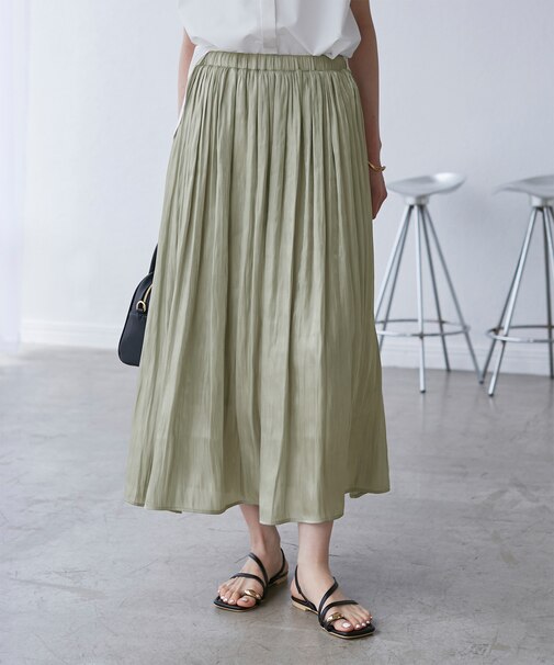 シャイニーリラックスプリーツスカート
