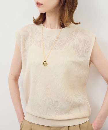 レーシーフレンチサマーニット