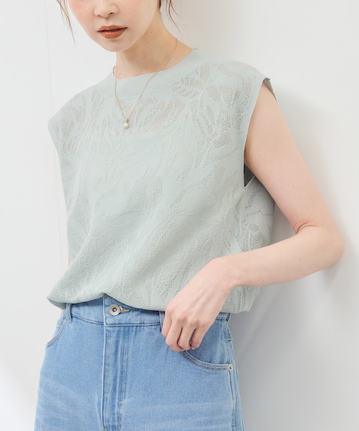 レーシーフレンチサマーニット