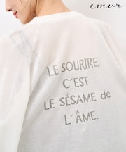 【emur/エミュール】インターシャバックロゴカーディガン