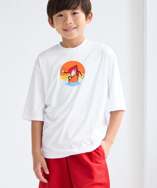【KIDS】【NIKE SWIM/ナイキ スイム】シューズボックスグラフィック半袖ハイドロガード