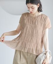 楊柳シャーリングシアートップス