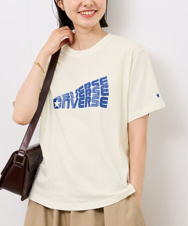 【CONVERSE/コンバース】ネップラスラブ天竺クラックプリントTシャツ