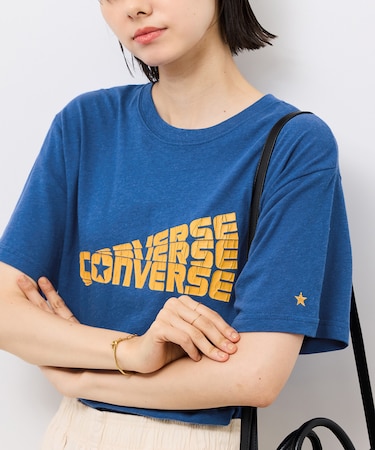 【CONVERSE/コンバース】ネップラスラブ天竺クラックプリントTシャツ