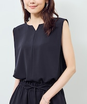 ジョーゼット肩タックブラウス/セットアップ対応