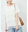 プリーツチュールドッキングTシャツ