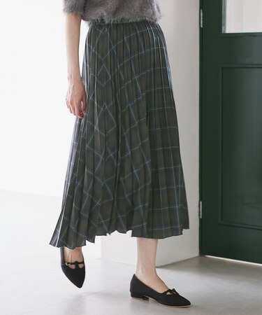 チェック柄プリーツスカート