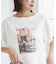 オフショルプリントハーフスリーブTシャツ