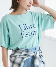 オフショルプリントハーフスリーブTシャツ