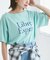 オフショルプリントハーフスリーブTシャツ