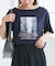 オフショルプリントハーフスリーブTシャツ
