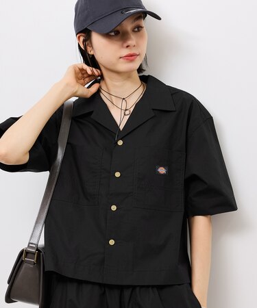 【Dickies】コットンダンプクロップドシャツ