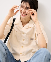 【Dickies】コットンダンプクロップドシャツ