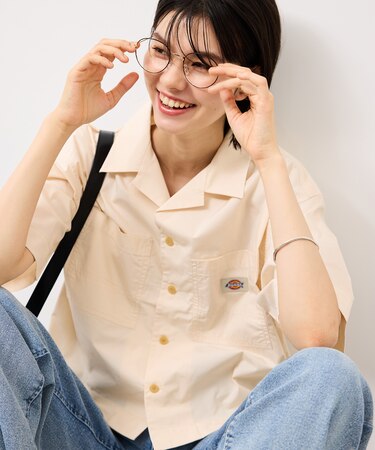 【Dickies】コットンダンプクロップドシャツ