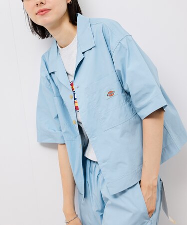【Dickies】コットンダンプクロップドシャツ