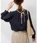 【前後2WAY】【WEB限定カラー】配色リボンブラウス/通勤対応