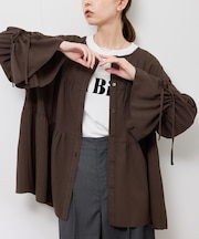 【羽織にもなる】シアーワッシャーブラウスカーディガン