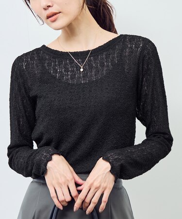 レースカットソートップス