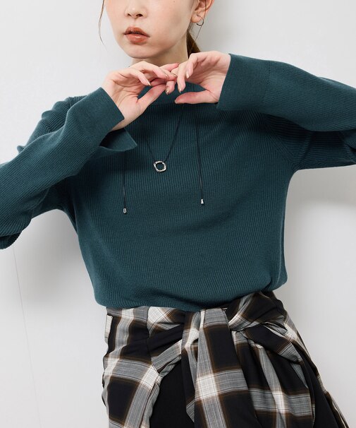 アンチピリングプチハイネックニット/リンクコーデ