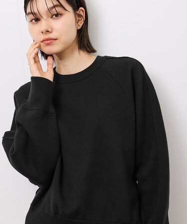 スウェットライクニットプルオーバー