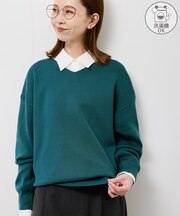マシュマロニットVネックプルオーバー/イージーケア・リンクコーデ