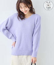 【新色追加】スフレニットシリーズ Vネックニットプルオーバー/イージーケア・リンクコーデ