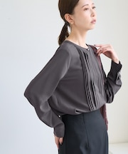 フロントピンタックブラウス/一部WEB限定カラー