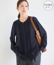 フロントピンタックブラウス/一部WEB限定カラー