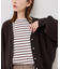 ふわふわショートカーディガン(パールボタン)/イージーケア・リンクコーデ