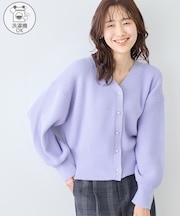 【新色追加】スフレニットシリーズ パールボタンショートカーディガン/イージーケア・リンクコーデ