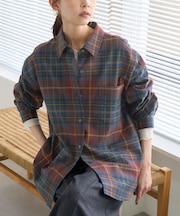 チェックネルシャツ