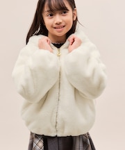 【KIDS/キッズ】ふわふわフェイクファージップブルゾン