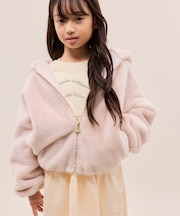 【KIDS/キッズ】ふわふわフェイクファージップブルゾン