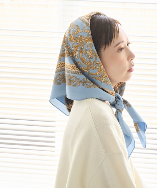 LIBERTY☆アイアンシ ベージュブラウン リボンスカーフ 楽天市場】シュシュ ヘアアクセサリー リボン スカーフ柄 バイ