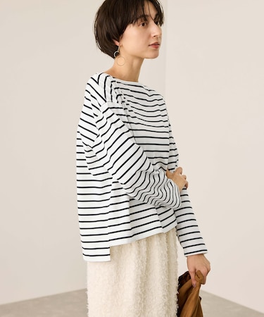 ボックスシルエットボーダーカットソー