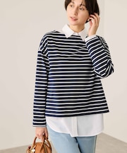 ボックスシルエットボーダーカットソー