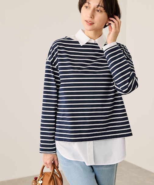 ボックスシルエットボーダーカットソー