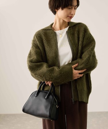 【WEB限定】Wジップシャギーニットブルゾン