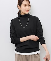 アンチピリング天竺タートルネックニットプルオーバー/イージーケア