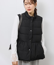 【GREEN DOWN/グリーンダウン】ペプラムダウンベスト