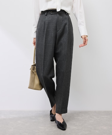 スリートーンツイードテーパードパンツ/セットアップ対応