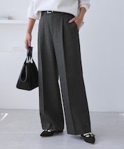 スリートーンツイードワイドパンツ/セットアップ対応