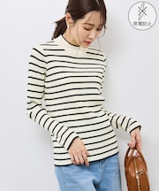 ワイドリブハイネックプルオーバー/イージーケア