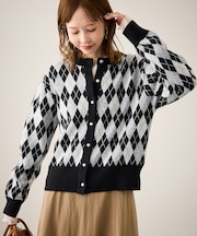 アーガイル柄アソートカーディガン